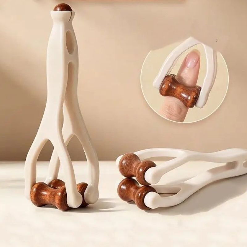 Masseur de doigts en bois massif, collection complète et coloris disponibles