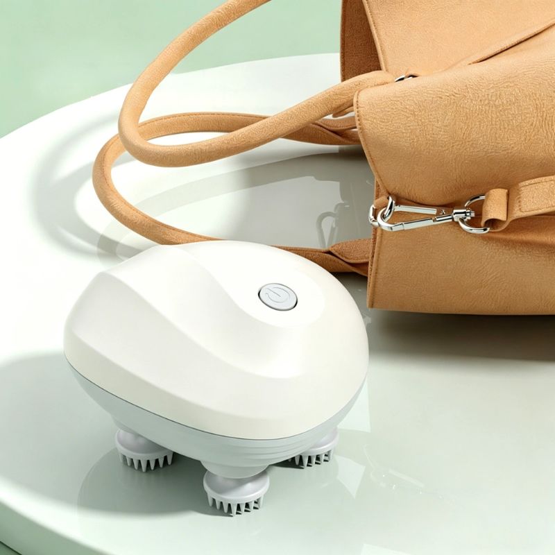 Masseur Cuir Chevelu Électrique 4 Têtes Lumière Rouge