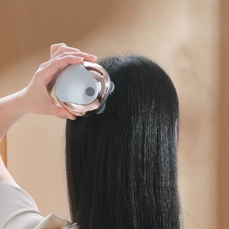 Masseur Cuir Chevelu Électrique 4 Têtes Lumière Rouge